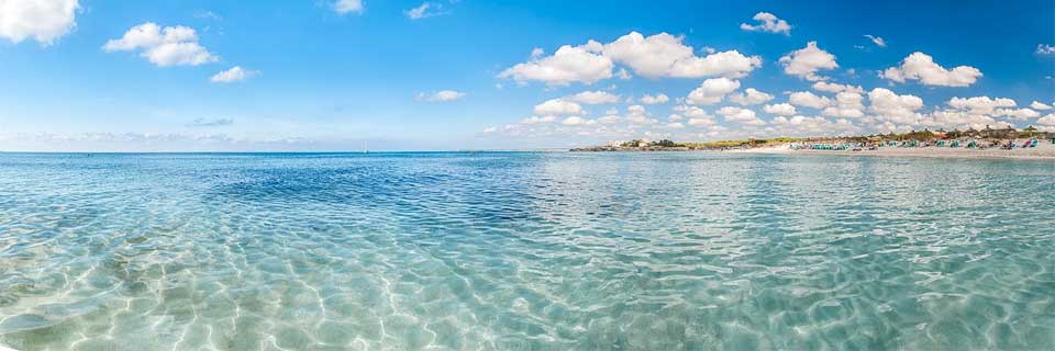 Es Trenc beach, pale sand and clear shallow water